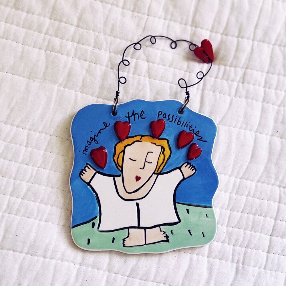 Vintage Sandra Magsamen for Silvestri Ceramic Wall Plaque